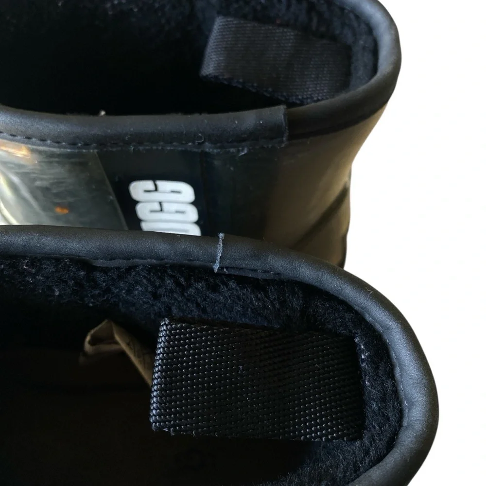 UGG Mini Clear & Sherpa Filled Kids Glossy Black Boots